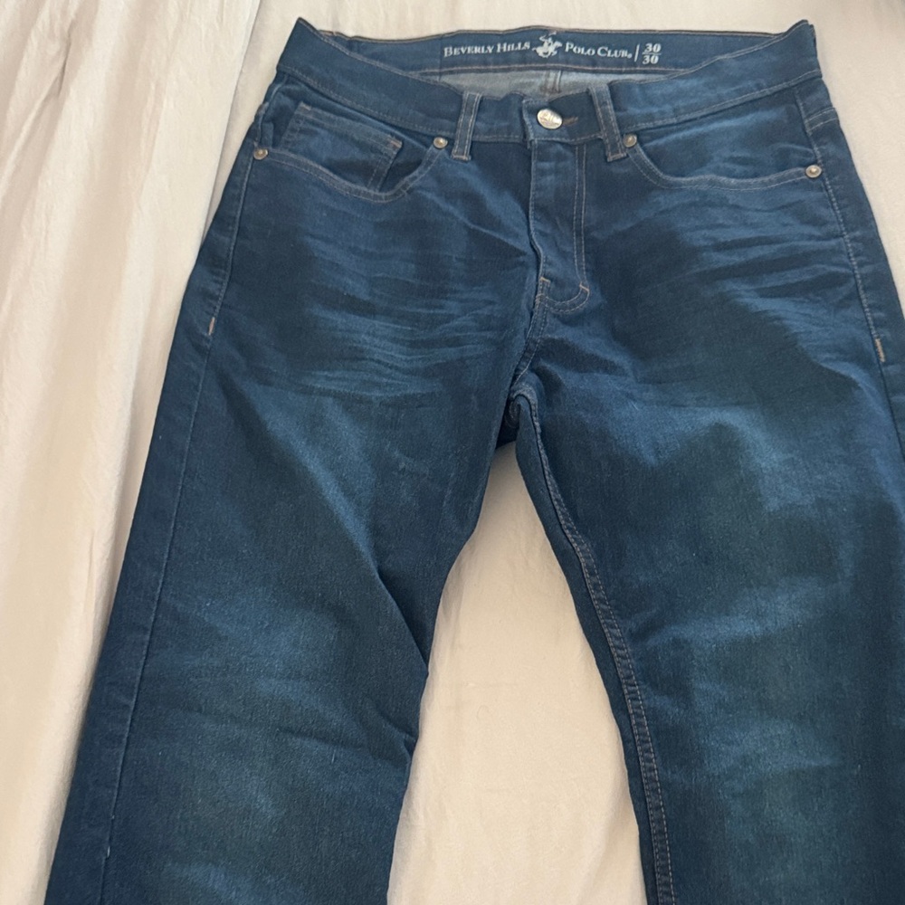 Beverly Hills Polo Club Men's Dark Blue Straight Jeans